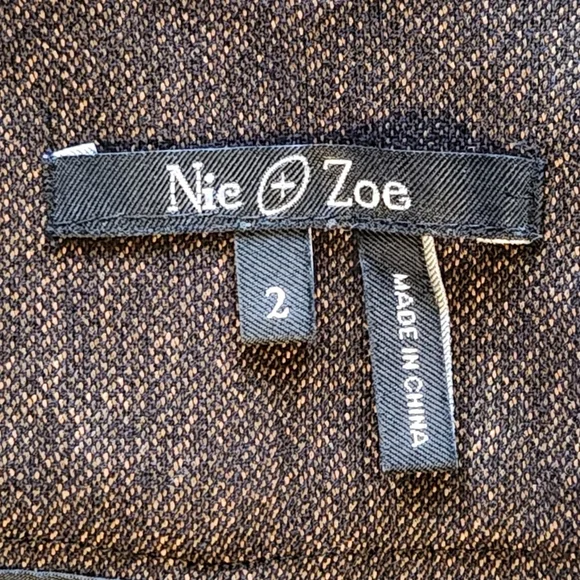 Nic & Zoe Wide Leg Trouser Pants Size 2 Colors Brown and Black - Picture 2 of 11